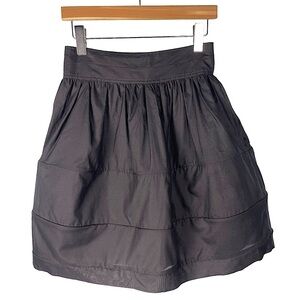 Elizabeth And James Black Silk Circle Skirt Size 6 Casual Formal Evening